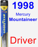 Driver Wiper Blade for 1998 Mercury Mountaineer - Hybrid