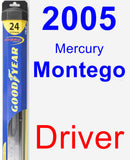 Driver Wiper Blade for 2005 Mercury Montego - Hybrid