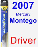 Driver Wiper Blade for 2007 Mercury Montego - Hybrid