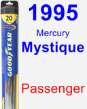 Passenger Wiper Blade for 1995 Mercury Mystique - Hybrid