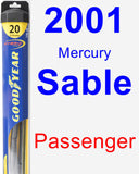 Passenger Wiper Blade for 2001 Mercury Sable - Hybrid