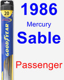 Passenger Wiper Blade for 1986 Mercury Sable - Hybrid