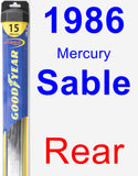 Rear Wiper Blade for 1986 Mercury Sable - Hybrid