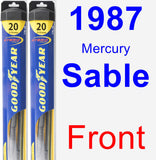 Front Wiper Blade Pack for 1987 Mercury Sable - Hybrid