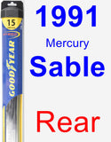 Rear Wiper Blade for 1991 Mercury Sable - Hybrid