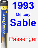 Passenger Wiper Blade for 1993 Mercury Sable - Hybrid