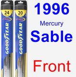 Front Wiper Blade Pack for 1996 Mercury Sable - Hybrid