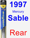 Rear Wiper Blade for 1997 Mercury Sable - Hybrid