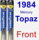 Front Wiper Blade Pack for 1984 Mercury Topaz - Hybrid