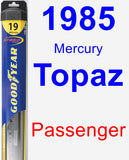 Passenger Wiper Blade for 1985 Mercury Topaz - Hybrid