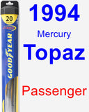 Passenger Wiper Blade for 1994 Mercury Topaz - Hybrid