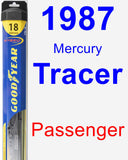 Passenger Wiper Blade for 1987 Mercury Tracer - Hybrid