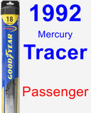 Passenger Wiper Blade for 1992 Mercury Tracer - Hybrid