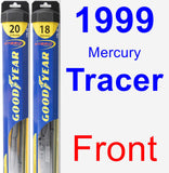 Front Wiper Blade Pack for 1999 Mercury Tracer - Hybrid