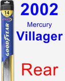 Rear Wiper Blade for 2002 Mercury Villager - Hybrid