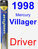 Driver Wiper Blade for 1998 Mercury Villager - Hybrid