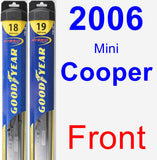 Front Wiper Blade Pack for 2006 Mini Cooper - Hybrid