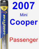 Passenger Wiper Blade for 2007 Mini Cooper - Hybrid