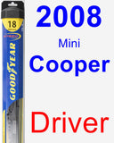 Driver Wiper Blade for 2008 Mini Cooper - Hybrid