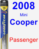 Passenger Wiper Blade for 2008 Mini Cooper - Hybrid