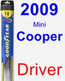 Driver Wiper Blade for 2009 Mini Cooper - Hybrid