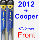 Front Wiper Blade Pack for 2012 Mini Cooper - Hybrid