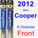 Front Wiper Blade Pack for 2012 Mini Cooper - Hybrid