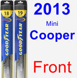 Front Wiper Blade Pack for 2013 Mini Cooper - Hybrid