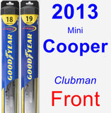 Front Wiper Blade Pack for 2013 Mini Cooper - Hybrid