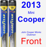 Front Wiper Blade Pack for 2013 Mini Cooper - Hybrid