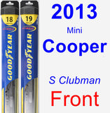 Front Wiper Blade Pack for 2013 Mini Cooper - Hybrid