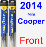 Front Wiper Blade Pack for 2014 Mini Cooper - Hybrid