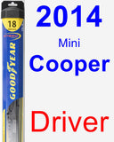 Driver Wiper Blade for 2014 Mini Cooper - Hybrid