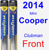 Front Wiper Blade Pack for 2014 Mini Cooper - Hybrid