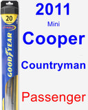 Passenger Wiper Blade for 2011 Mini Cooper Countryman - Hybrid