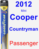 Passenger Wiper Blade for 2012 Mini Cooper Countryman - Hybrid