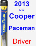 Driver Wiper Blade for 2013 Mini Cooper Paceman - Hybrid