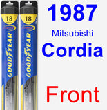 Front Wiper Blade Pack for 1987 Mitsubishi Cordia - Hybrid