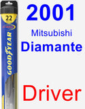 Driver Wiper Blade for 2001 Mitsubishi Diamante - Hybrid