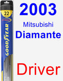 Driver Wiper Blade for 2003 Mitsubishi Diamante - Hybrid