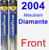 Front Wiper Blade Pack for 2004 Mitsubishi Diamante - Hybrid