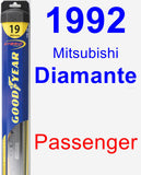 Passenger Wiper Blade for 1992 Mitsubishi Diamante - Hybrid