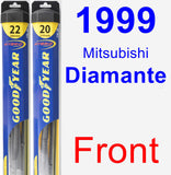 Front Wiper Blade Pack for 1999 Mitsubishi Diamante - Hybrid