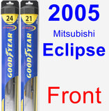 Front Wiper Blade Pack for 2005 Mitsubishi Eclipse - Hybrid