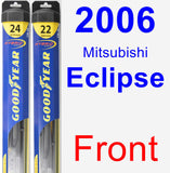 Front Wiper Blade Pack for 2006 Mitsubishi Eclipse - Hybrid