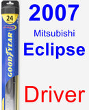 Driver Wiper Blade for 2007 Mitsubishi Eclipse - Hybrid