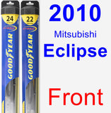 Front Wiper Blade Pack for 2010 Mitsubishi Eclipse - Hybrid