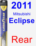 Rear Wiper Blade for 2011 Mitsubishi Eclipse - Hybrid