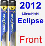 Front Wiper Blade Pack for 2012 Mitsubishi Eclipse - Hybrid