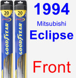 Front Wiper Blade Pack for 1994 Mitsubishi Eclipse - Hybrid